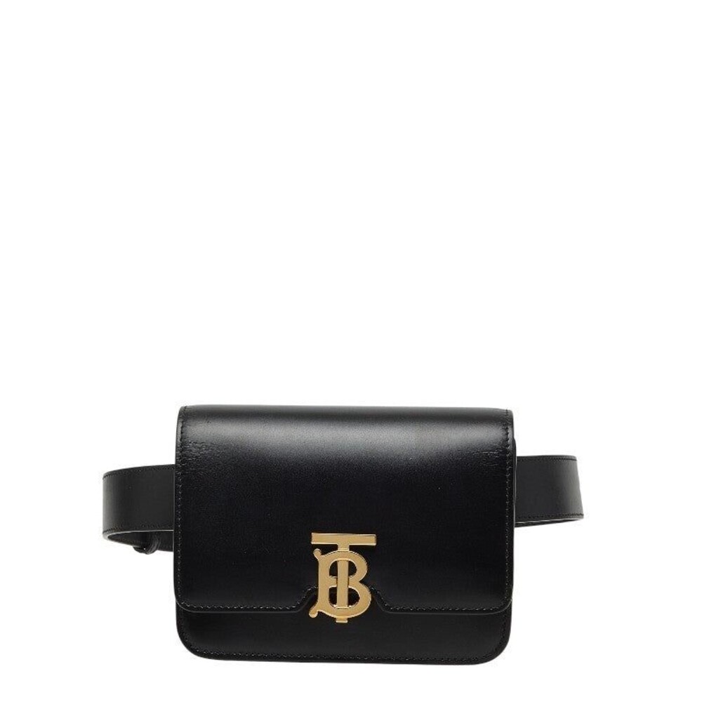 Burberry Leather TB Logo Waist Bag Black